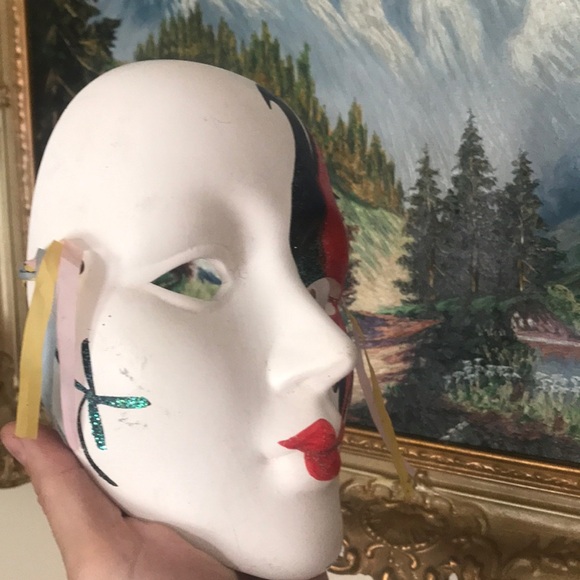 Rare Vintage Hand Painted Porcelain Mask‼️Final Price Drop - Picture 14 of 16